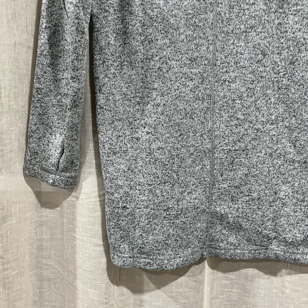 Womens Lands End Sport Gray Tunic Sweatshirt With High Neckline Long Sleeve Sm - Picture 9 of 10